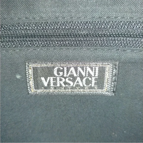 Versace Croc Embossed Leather Shoulder Bag - Picture 7 of 9